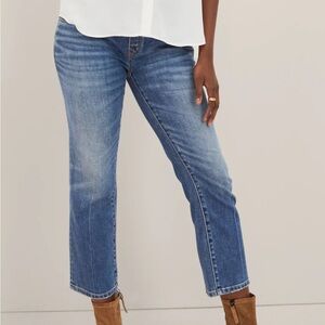 Hatch THE OVER THE BUMP STRAIGHT MATERNITY JEAN indigo size 27